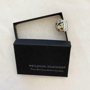 Silpada retired sterling silver and jasper ring, size 6
